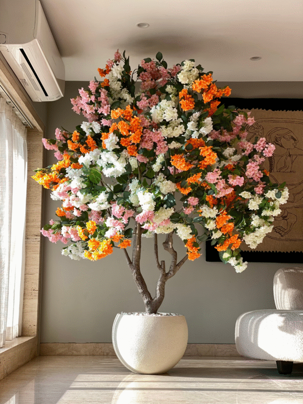 Plante artificielle à fleurs éclatantes – 2,40 mètres - Image 3
