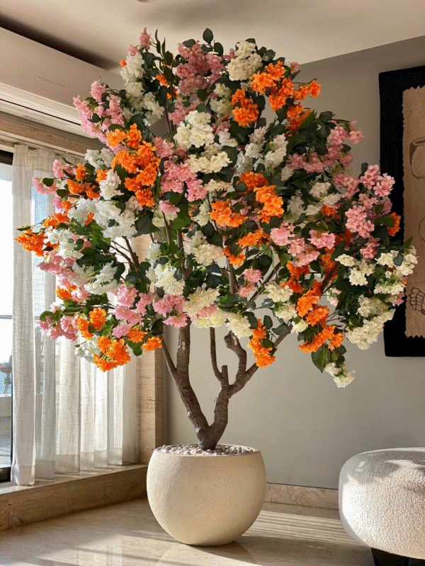 Plante artificielle à fleurs éclatantes – 2,40 mètres