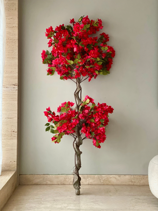 Scarlet Red Bougainvillea Artificial Plant – 1.80 meters - Image 4