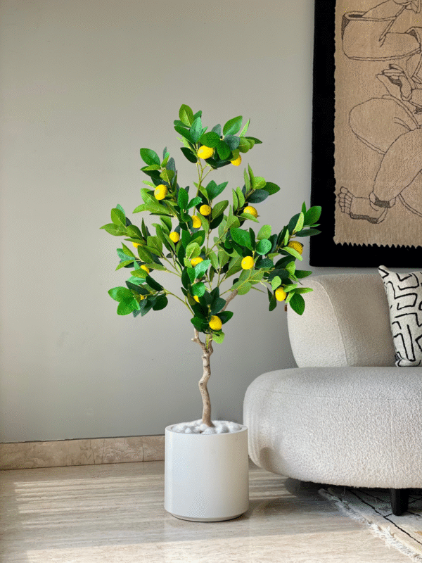 Plante artificielle tropicale de citronnier – 1,2 mètre - Image 4