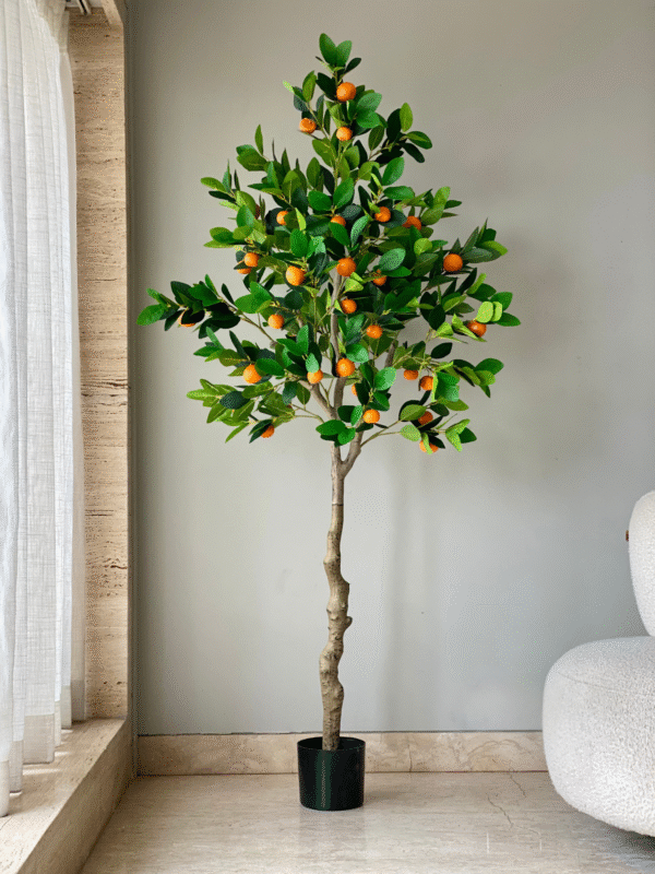Plante artificielle tropicale d’oranger – 2 mètres - Image 5
