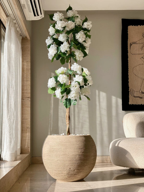 Plante artificielle d’hortensia blanc – 1,80 mètre