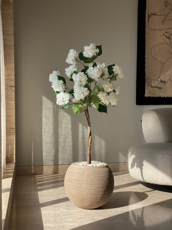 Plante artificielle d’hortensia blanc – 1,20 mètre
